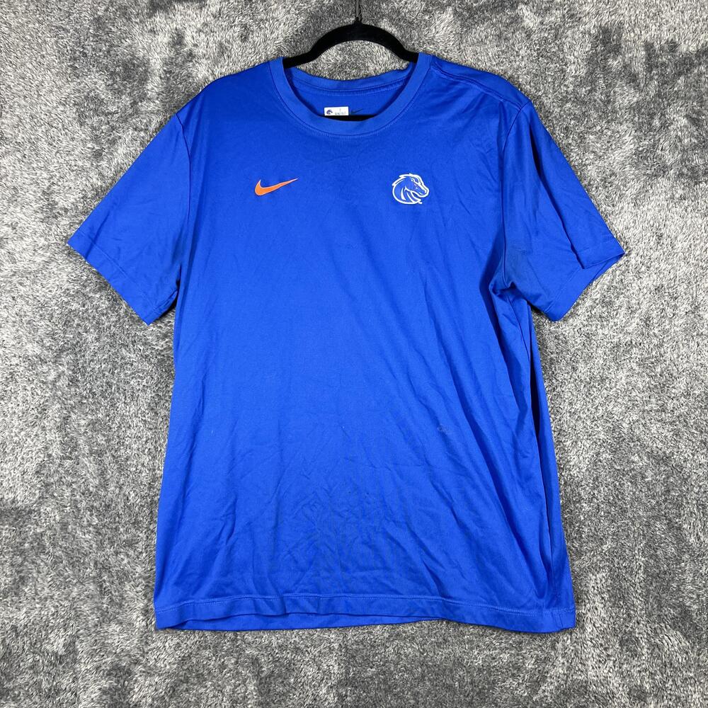 Nike Shirt Mens M Blue Dri-FIT Boise State Broncos Player Issued Ty Benefield